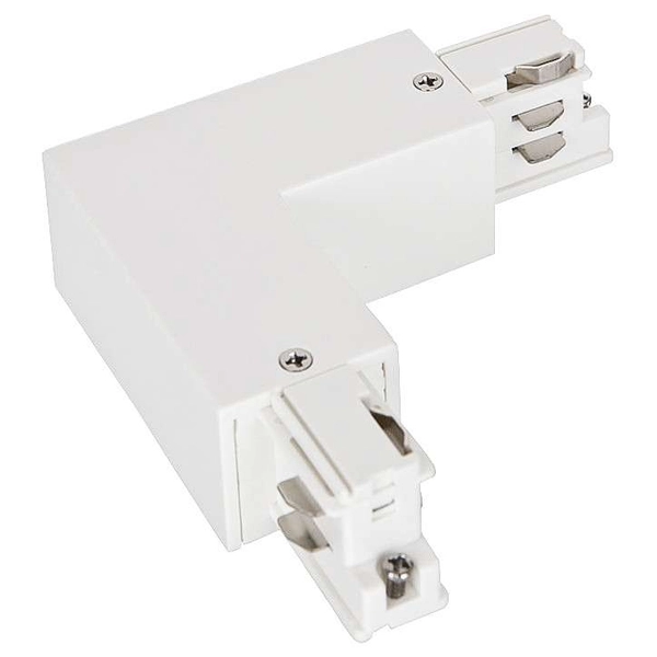 Kątowy L-ŁĄCZNIK uziemienie zewnętrzne HT4-J02/WU Italux do 3-fazowej szyny natynkowej 230V biały