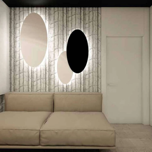 Kinkiet metalowy SUZU 4470 Shilo owalna lampa LED 3,6W 3000K czarna