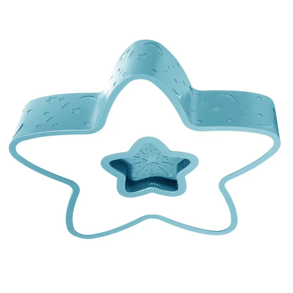 Plafon dziecięcy 408 LED 36W 3000-6500K gwiazda z pilotem niebieska