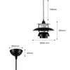 Lampa zwisająca do kuchni Retro ABR-APPLE-B Abruzzo zwis czarna
