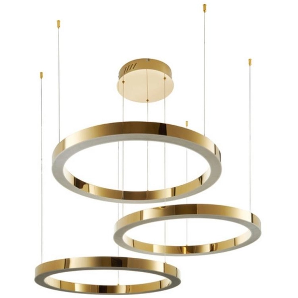 Lampa wisząca ring Circle DN924-80+80+80 gold Step LED 112W 3000K złoty