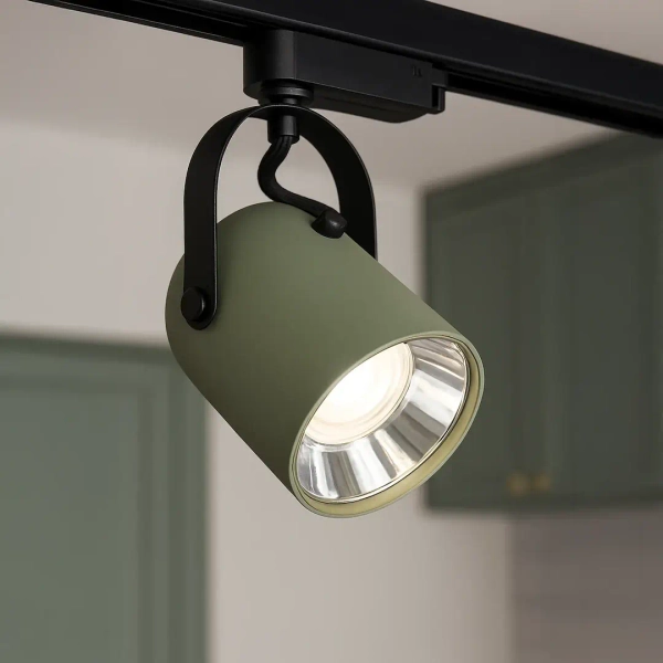 Lampa sufitowa szynowa 3-fazowa Quber Track ML2272 do biura zielony