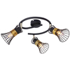 LAMPA sufitowa PURRA 54814-3 Globo metalowa OPRAWA plafon rustykalne klatki druciane czarne złote