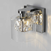 Szklana lampa ścienna Verina 76521 Endon do salonu transparentny chrom