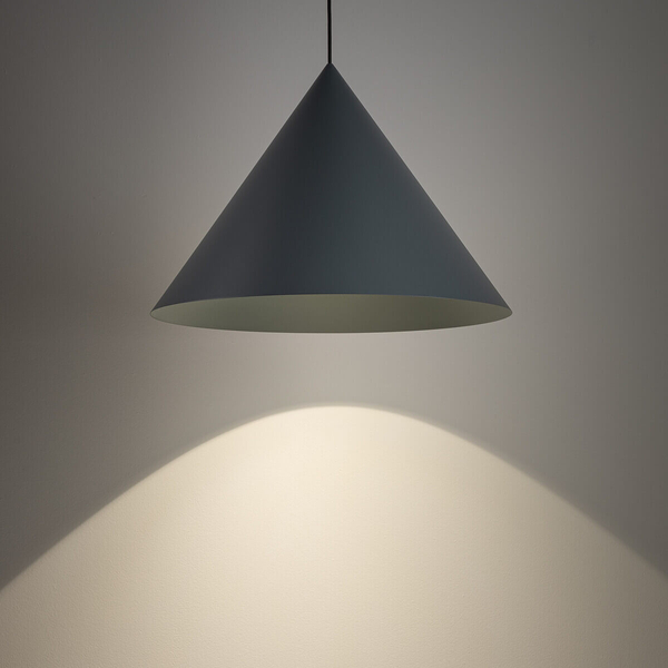 Lampa zwieszana trójkątna ZENITH 11484 do salonu szary błękit