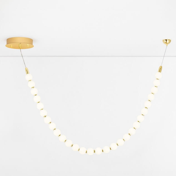 Lampa zwisająca MOCA LE44208 LED 48W 3000K pearl bubbles biała złota