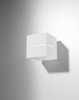 Kinkiet LAMPA ścienna SL.0206 kwadratowa OPRAWA metalowa kostka cube przyścienna biała