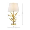 Designerska stołowa lampa Phaedra PHA4235 kłosy do salonu złote białe