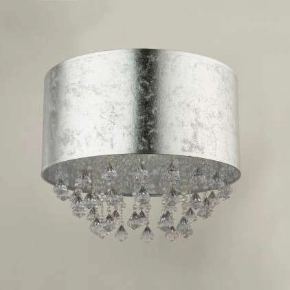 Plafon LAMPA sufitowa AMY 15188D3 Globo abażurowa OPRAWA z kryształkami glamour crystal srebrna przezroczysta