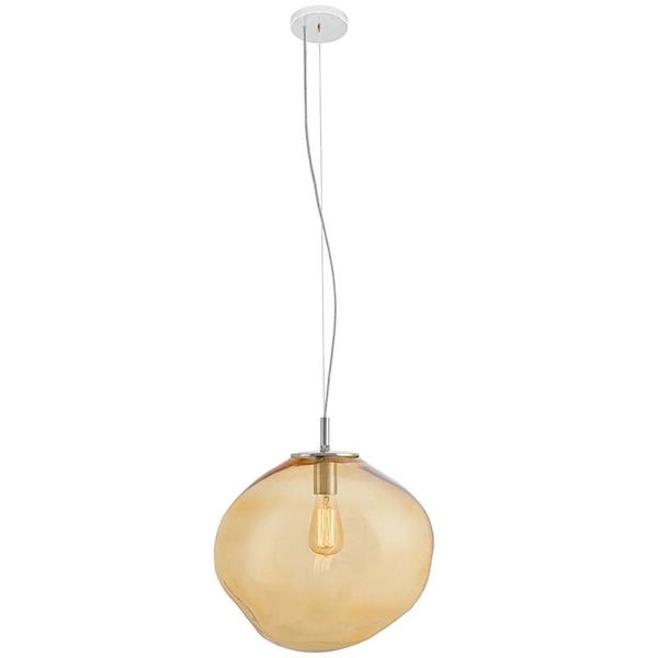 LAMPA wisząca AVIA L 10418115 Kaspa szklana OPRAWA zwis bursztynowy