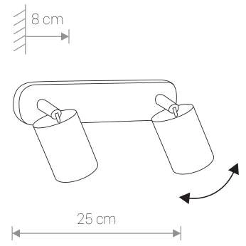 Kinkiet LAMPA ścienna EYE SPOT 8817 Nowodvorski industrialna OPRAWA metalowe reflektorki regulowane tuby mosiężne czarne
