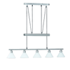 Wisząca lampa nad wyspę STAMINA 3751051-07 metalowa szklana biała chrom