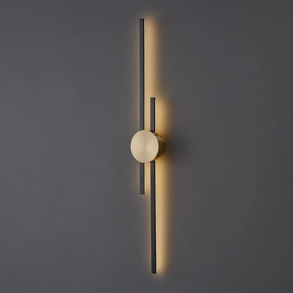 Minimalistyczna lampa ścienna Centro ST-B3327-S LED 10W 3000K czarny złoty