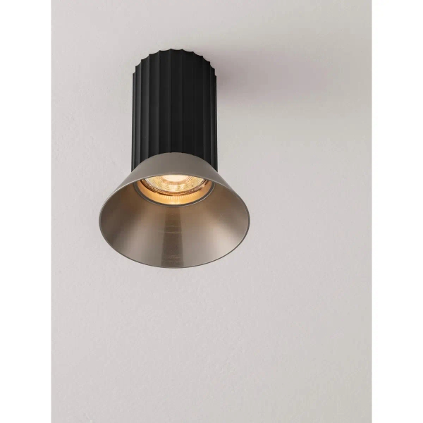 Lampa sufitowa do salonu MARENZO LE45606 metalowa czarna brązowa