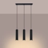 Lampa wisząca potrójna KARBON SL.1575 tubka podłużna czarna