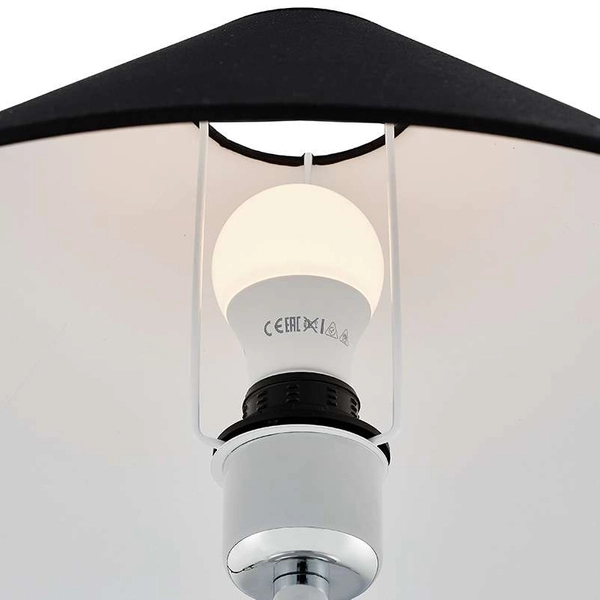 Szklana LAMPA stołowa REA 40602102 Kaspa abażurowa LAMPKA nocna czarna