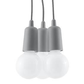 LAMPA wisząca SL.0576 pająk OPRAWKA industrialny ZWIS szary