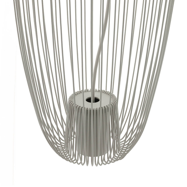 Lampa wisząca nad stół Pumpkin 11242 Nowodvorski druciana do jadalni jedwabisty szary