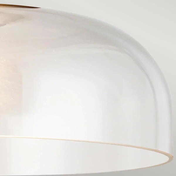 Sufitowa półokrągła lampa Sylvia ALM-SYLVIA-SF-BK-CL do sypialni czarny