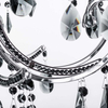 Pałacowa LAMPA wisząca BAROCCO MD72709-6B Italux świecznikowy ŻYRANDOL z kryształkami crystal maria teresa czarny przezroczysty