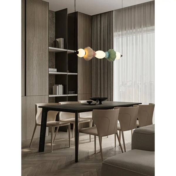 Lampa wisząca do jadalni CASURNO LE45223 LED 23W 3000K zielona niebieska