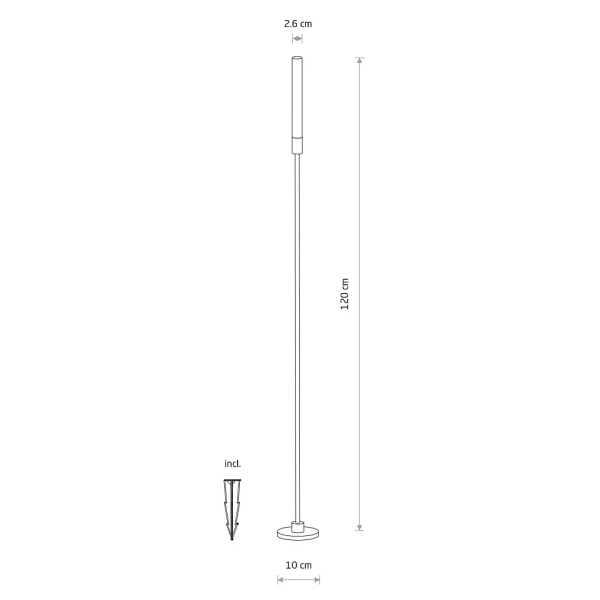 Zewnętrzna lampa wbijana ZOLA LED 11546 LED 3W 3000K czarna