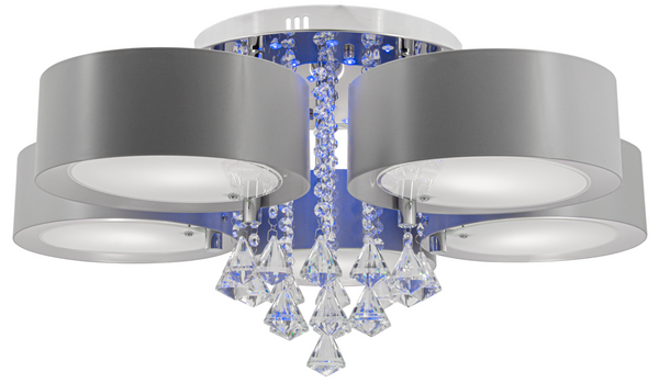 Lampa sufitowa glamour DRS8006/5 8C GREY 27 LED szara