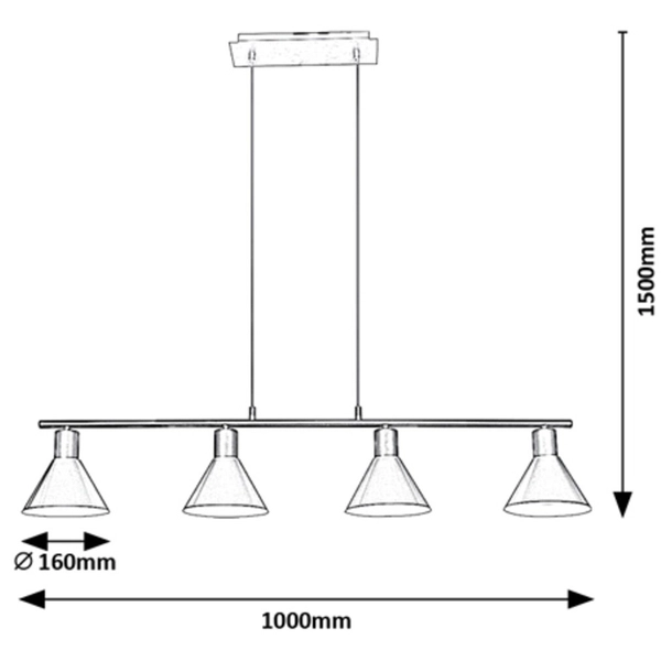 Wisząca lampa nowoczesna Alvaro 3160 do jadalni nad stół czarna złota