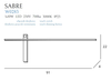 LAMPA ścienna SABRE W0283 Maxlight metalowa OPRAWA loftowa LED 10W 3000K pręt czarny