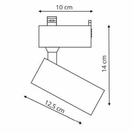 System szynowy ROCCA LP-1019/1W WH SET Light Prestige metalowa OPRAWA zestaw LED 30W 4000K listwa z reflektorkami biała