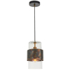 Industrialna lampa wisząca L&-190601 Light& tuba szklana brąz patyna