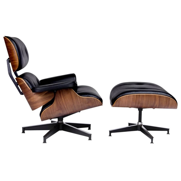 Komfortowy fotel skórzany KH1501100105 Lounge Premium orzech czarny