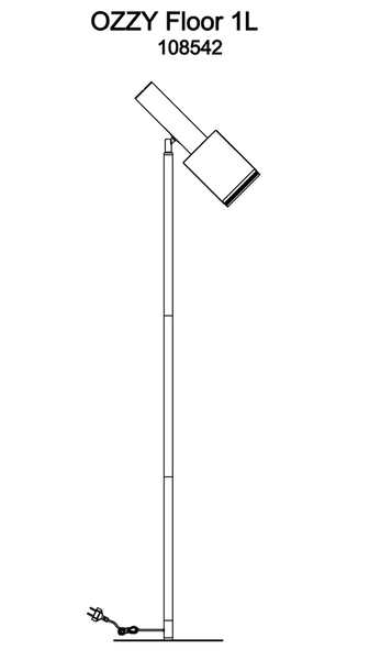 Lampa podłogowa stojąca Ozzy 108542 Markslojd reflektor czarny