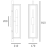 Elegancki kinkiet Dover W02095BK na zewnątrz metalowy czarny
