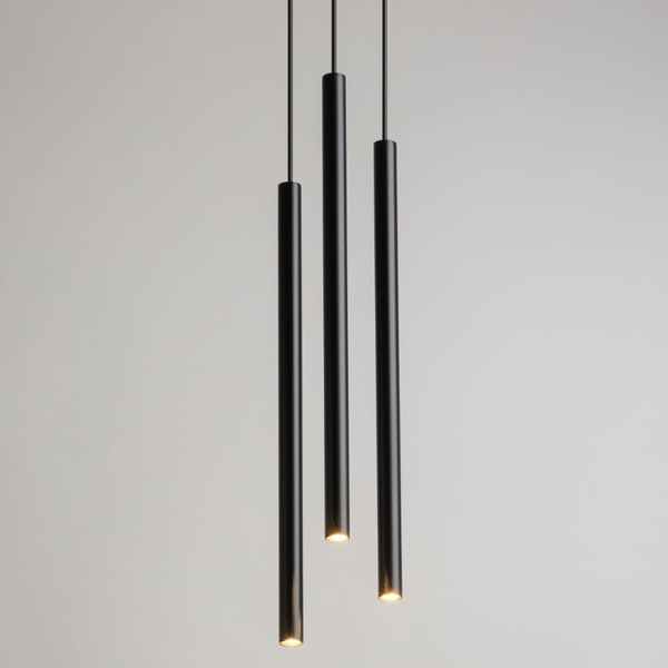 Potrójna lampa wisząca sople Sopel 33622 Sigma salonowa metalowa czarna