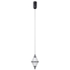 Wisząca lampa Fuente PND-34395-1-BK LED 5W 3000K szkło czarny przezroczysty