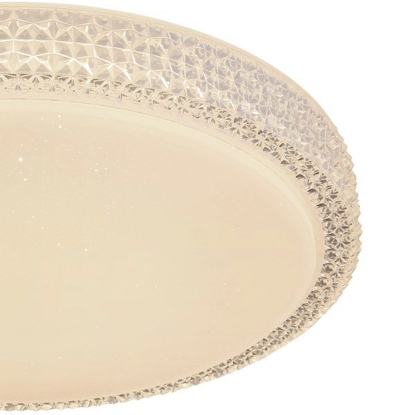 Plafon LAMPA sufitowa OVI 41749-22 Globo okrągła OPRAWA glamour crystal LED 22W 3000K - 6500K kryształki biały - przezroczys