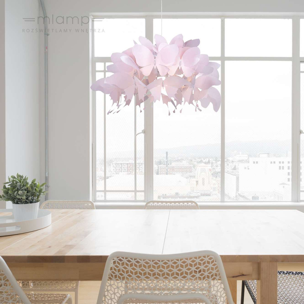 LAMPA wisząca FARFALLA LP-MD088-3439A/1P RÓŻOWY Light Prestige dekoracyjna OPRAWA zwis motyle różowe