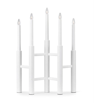 Świecznik stołowy biały Cassiopeia dekoracyjny biały