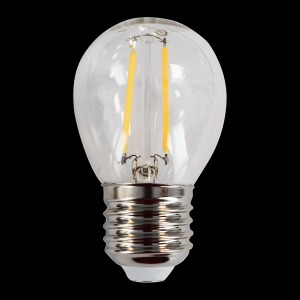 Żarówka filamentowa LED 2W E27 G45 2700K biała ciepła