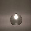Kulista lampa wisząca BALL SL.0250 grafitowa szklana 1xE27