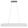 Owalna lampa wisząca LUXORA 11707 LED 40W 3000K kryształowa nikiel