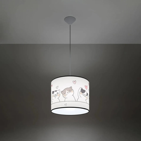 Wielokolorowa lampa wisząca CAT SL.1418 owalna 1xE27 nad wyspę