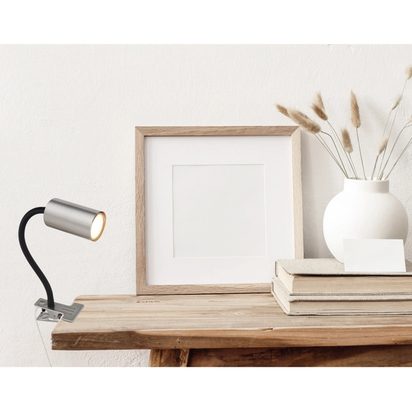 Biurkowa lampa Robby 57911K element mocujący nikiel matowy