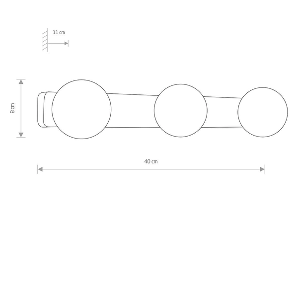 Kinkiet LAMPA ścienna BRAZOS 6951 Nowodvorski łazienkowa OPRAWA szklane kule IP44 chrom