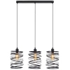 Wisząca lampa jadalniana 6801/3 01 nad stół spirale czarne