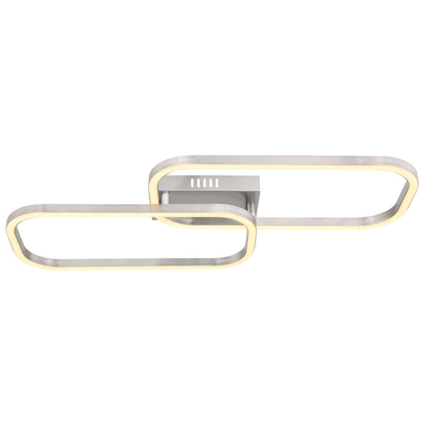 Nowoczesna LAMPA sufitowa SILLA 67262D Globo metalowe ramki LED 16W 3000K do salonu nikiel