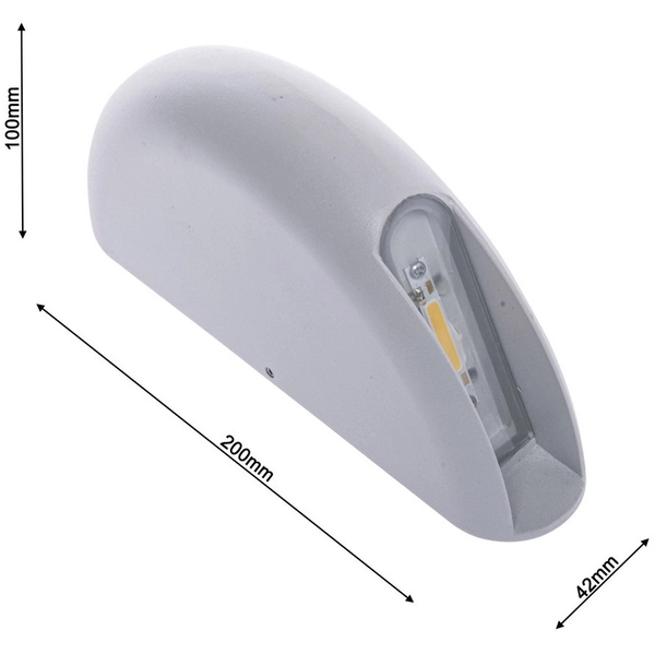 Elewacyjna LAMPA ścienna WALL ML088 Milagro kinkiet OPRAWA LED 3W 4000K do ogrodu IP44 outdoor biała