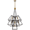 Metalowa lampa wisząca Fulton HK-FULTON-7P loftowa czarna mosiądz
