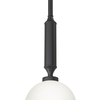Szklana lampa do sypialni Ero I wisząca kula ball biała